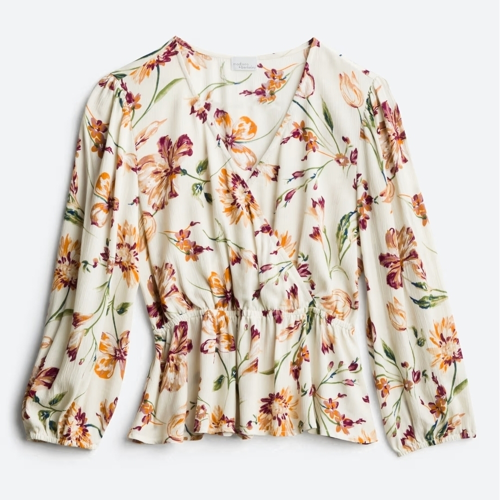 Madison & Berkele - Codye Faux Wrap Floral Top